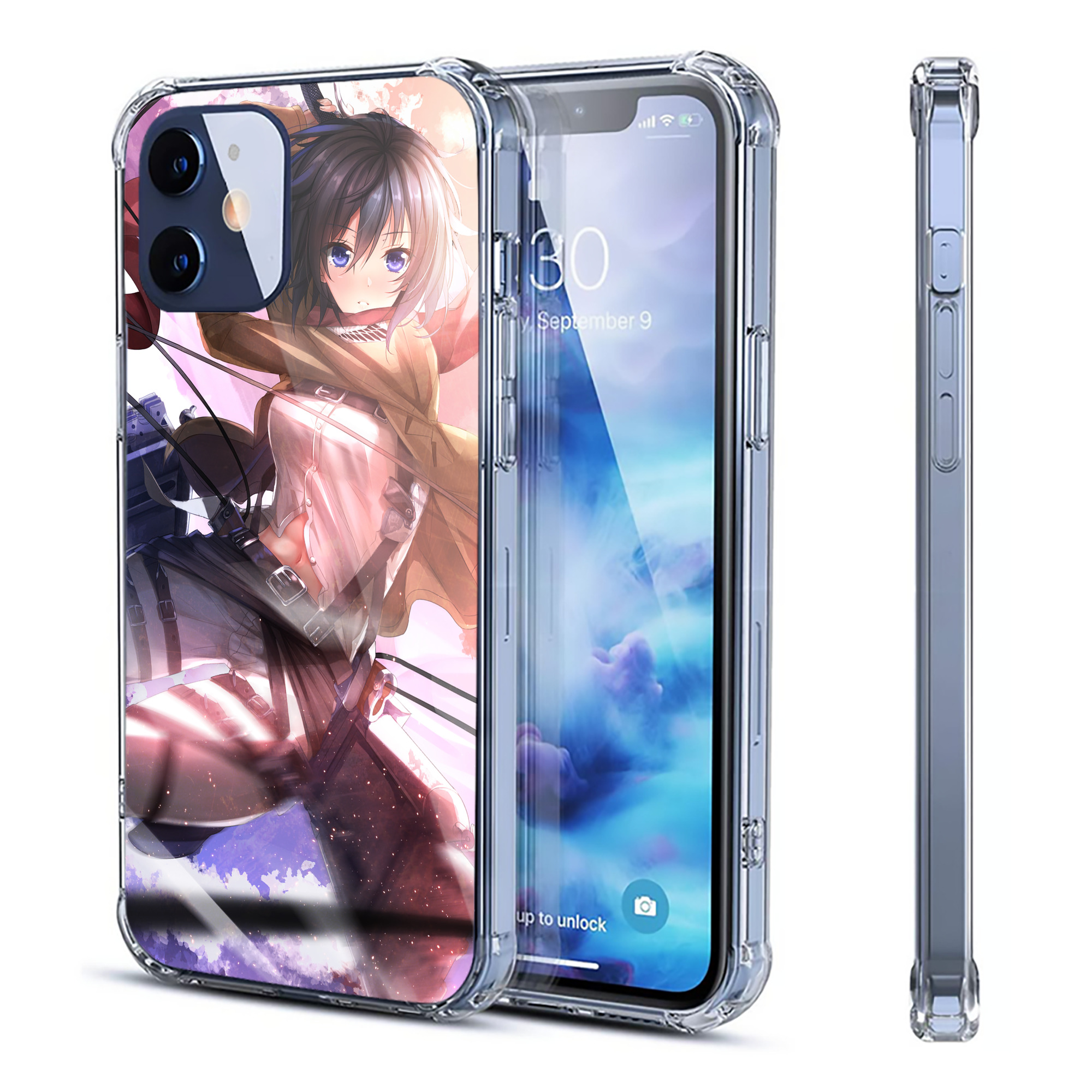 （画像用） 進撃の巨人 Attack on Titan 【iPhone 12シリーズ対応】透明スマホケース（クリアソフトケース）